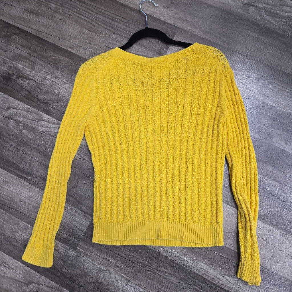 Talbots Petite Yellow Cotton Sweater