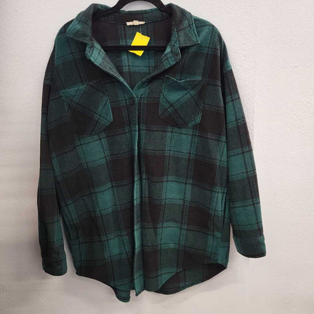 Maurices Fleece Plaid LS BU