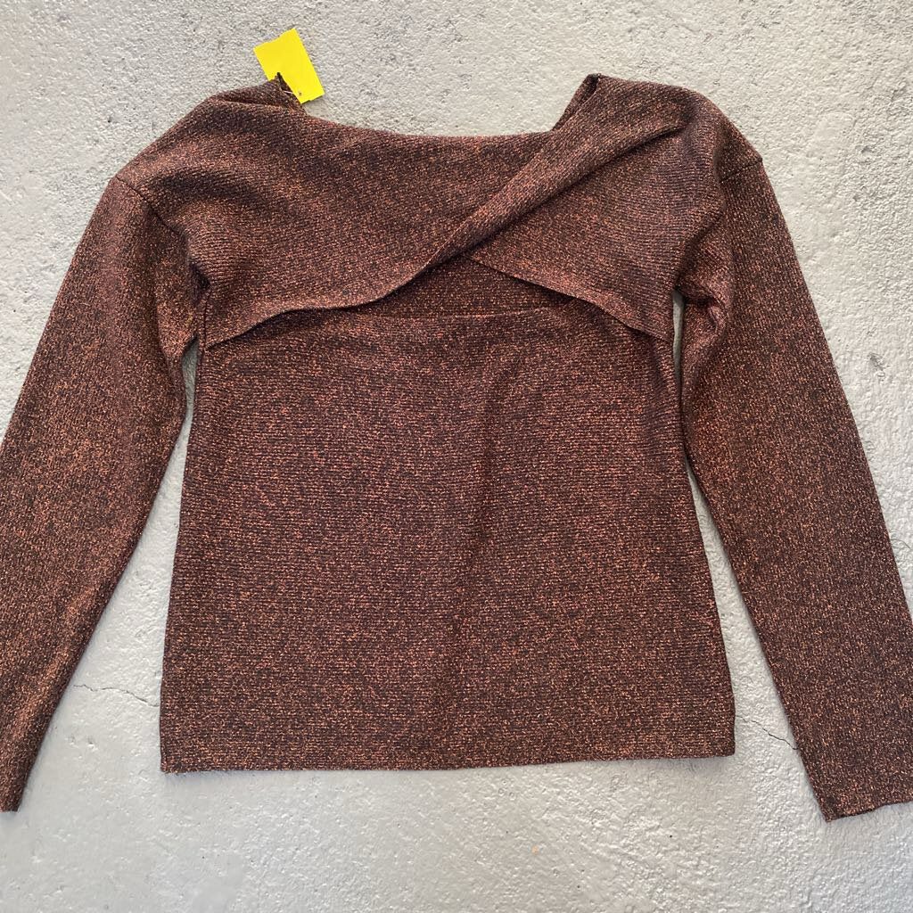 Shimmer Back Crisscross LS