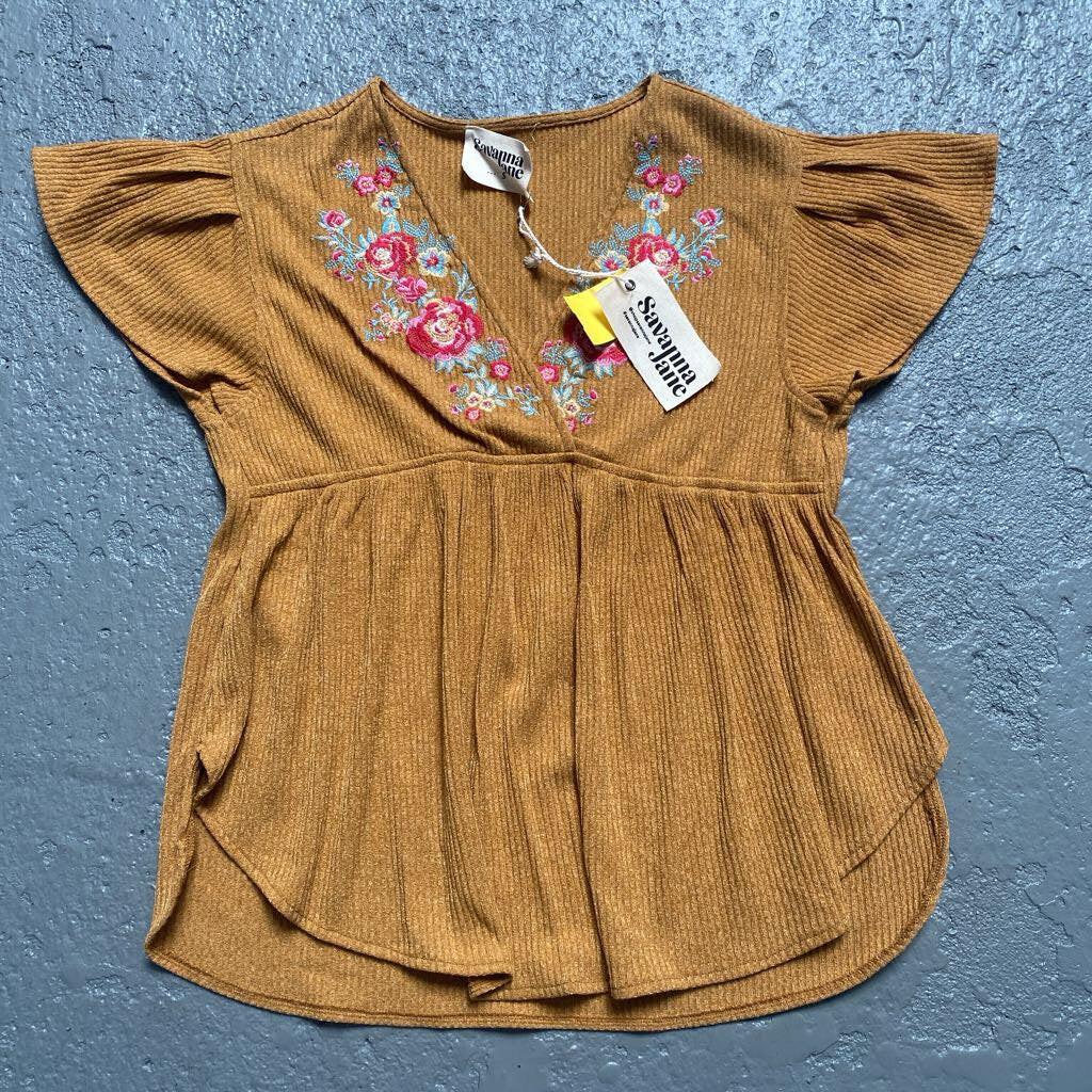 Stitched Floral SS
