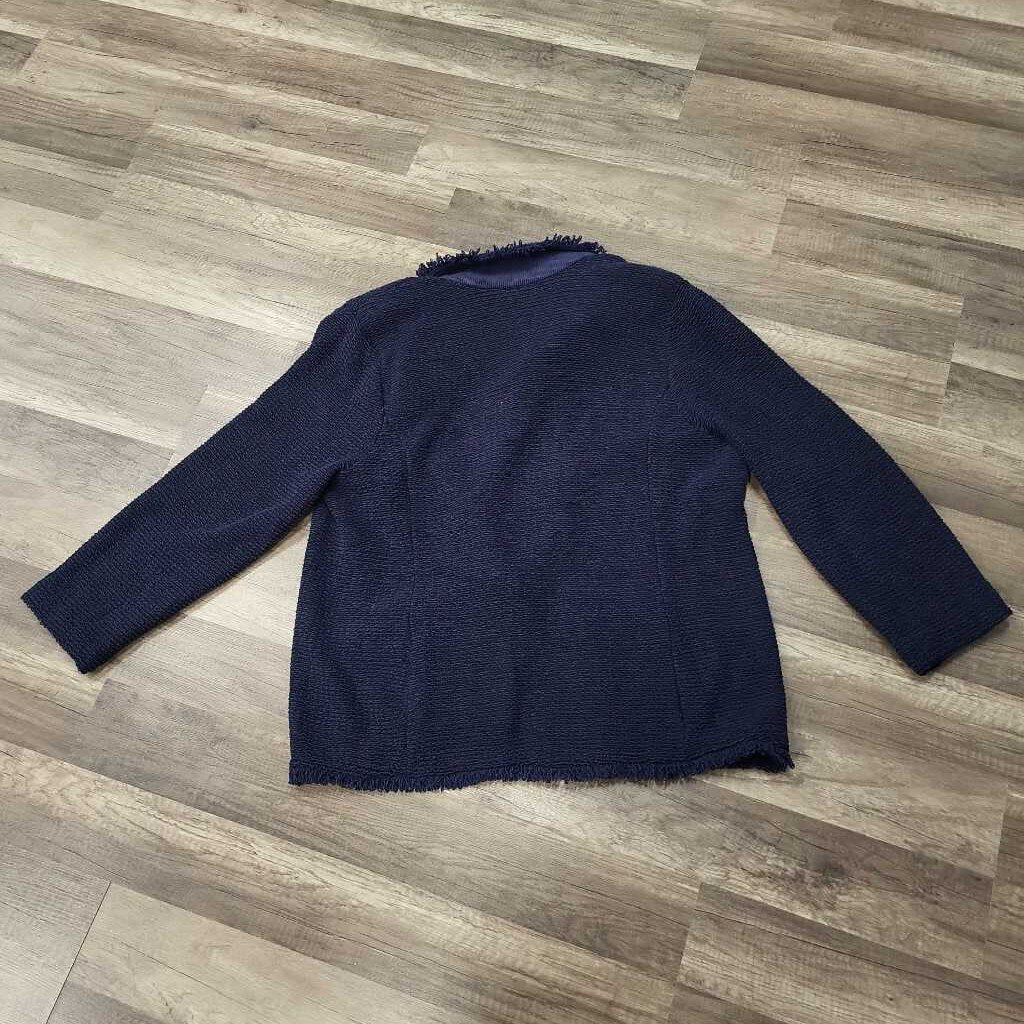 Chicos Tweed Knit Blazer Coat