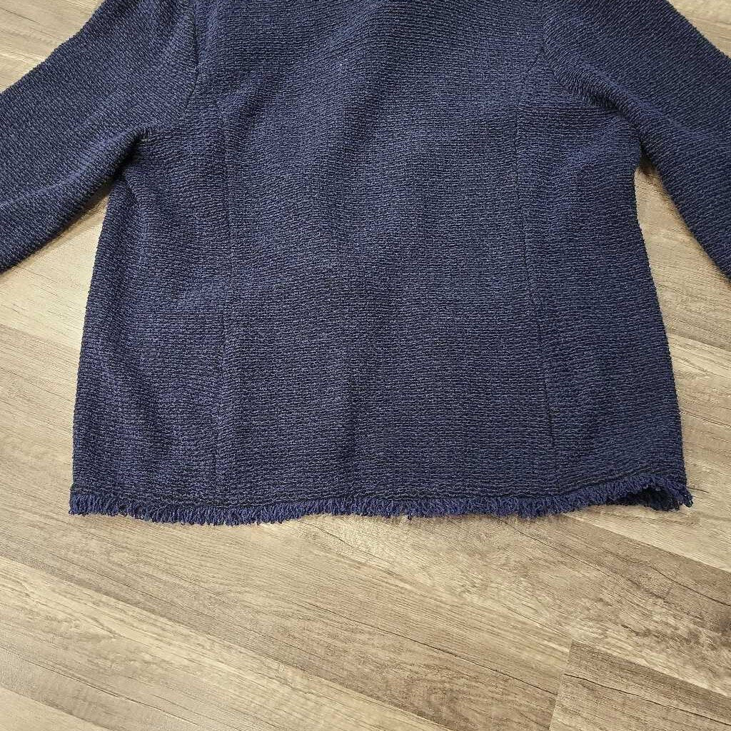 Chicos Tweed Knit Blazer Coat