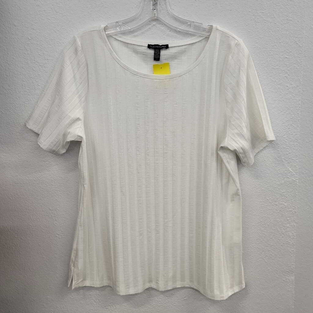 Eileen Fisher Vertical Stripe SS Top