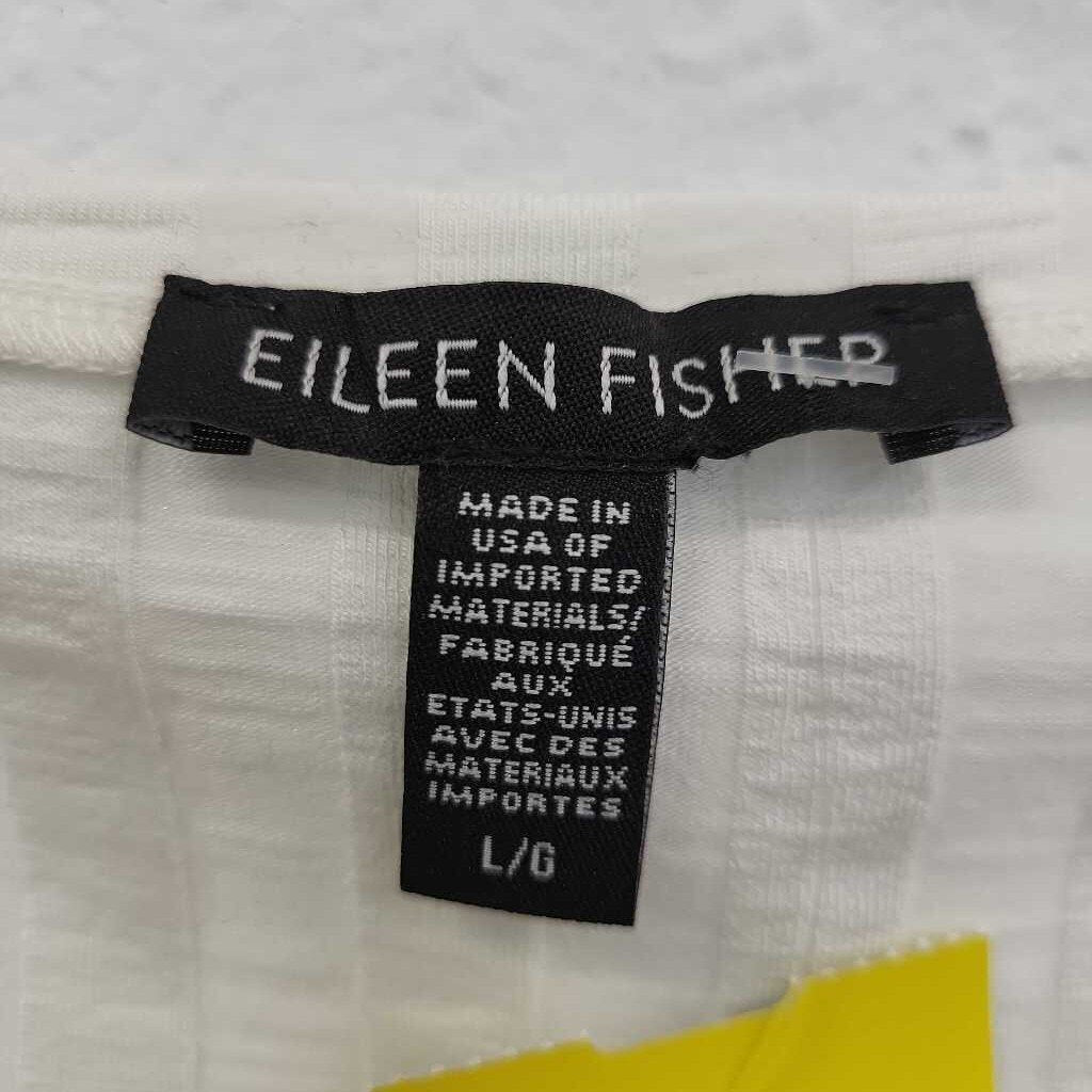 Eileen Fisher Vertical Stripe SS Top