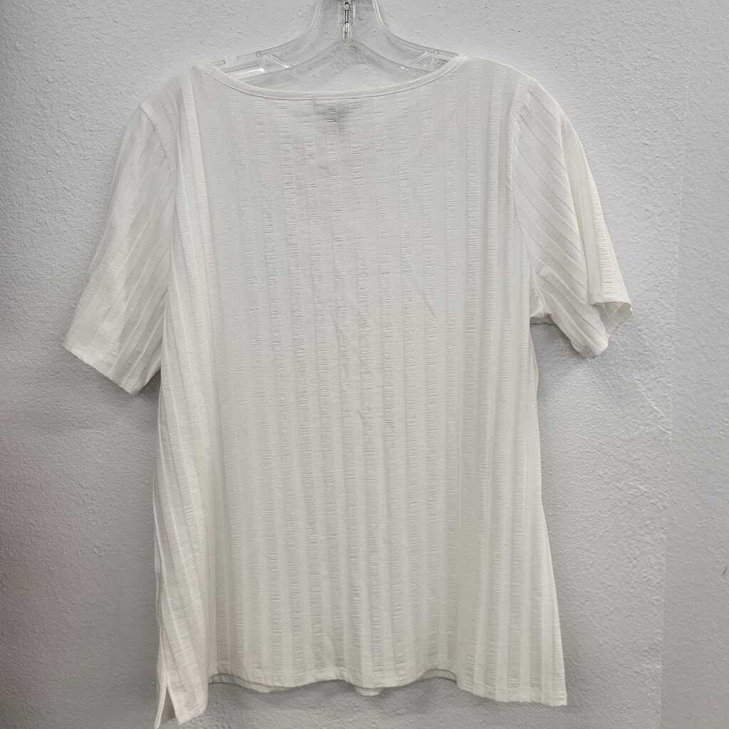 Eileen Fisher Vertical Stripe SS Top