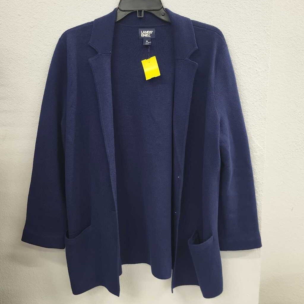 Lands End 100% Cotton Open Cardigan