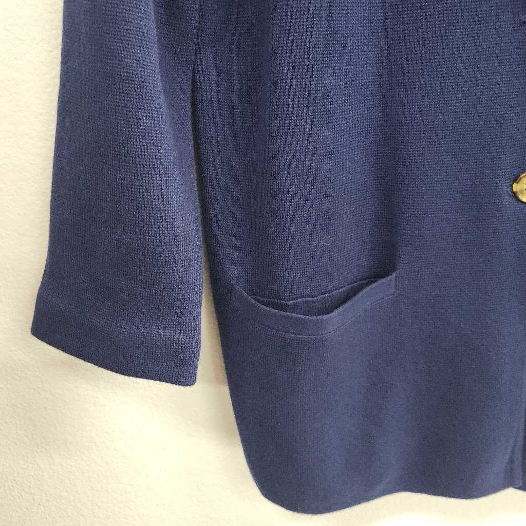 Lands End 100% Cotton Open Cardigan