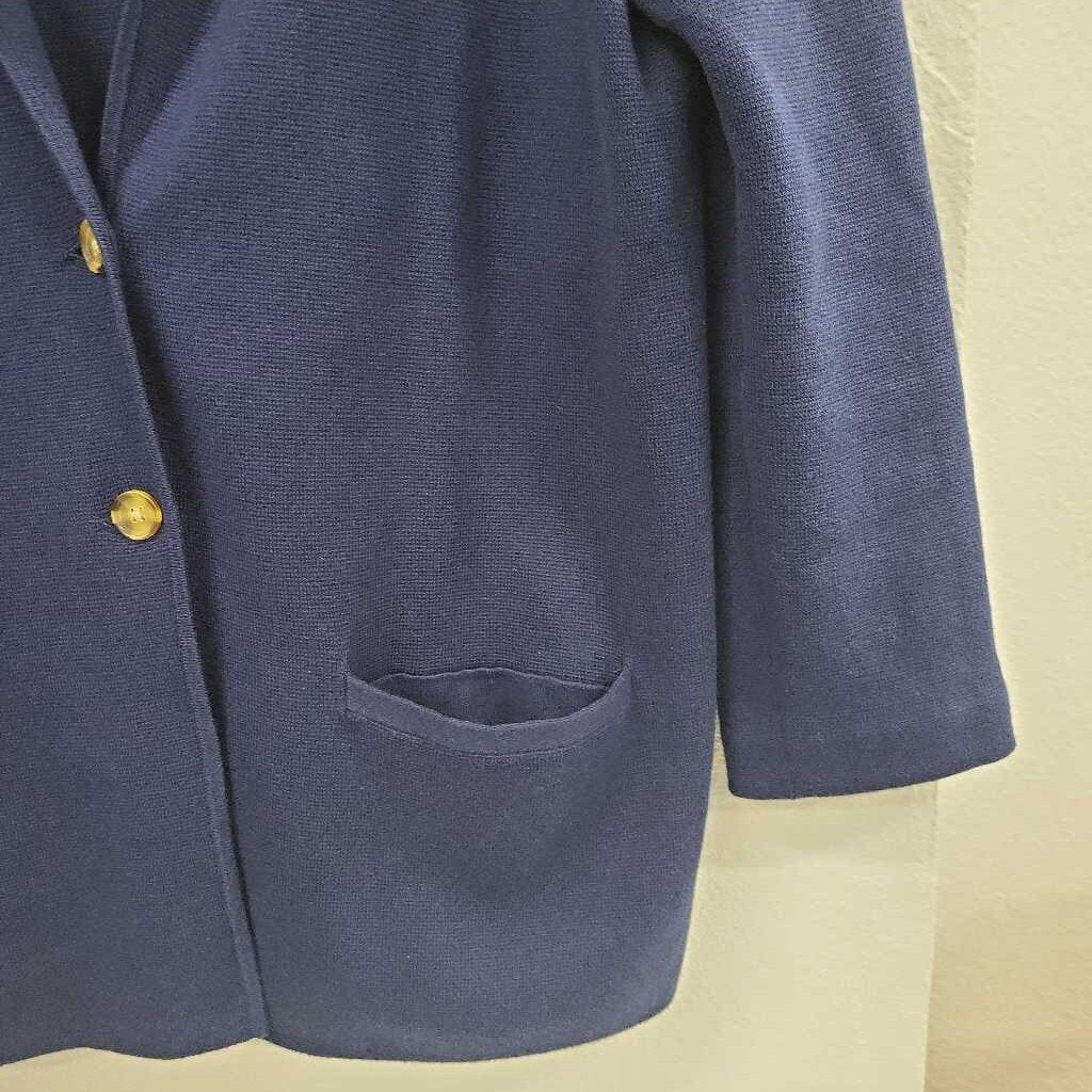 Lands End 100% Cotton Open Cardigan