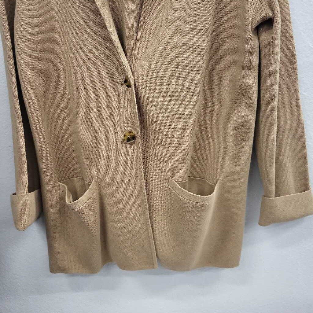 Lands End 100% Cotton Open Cardigan