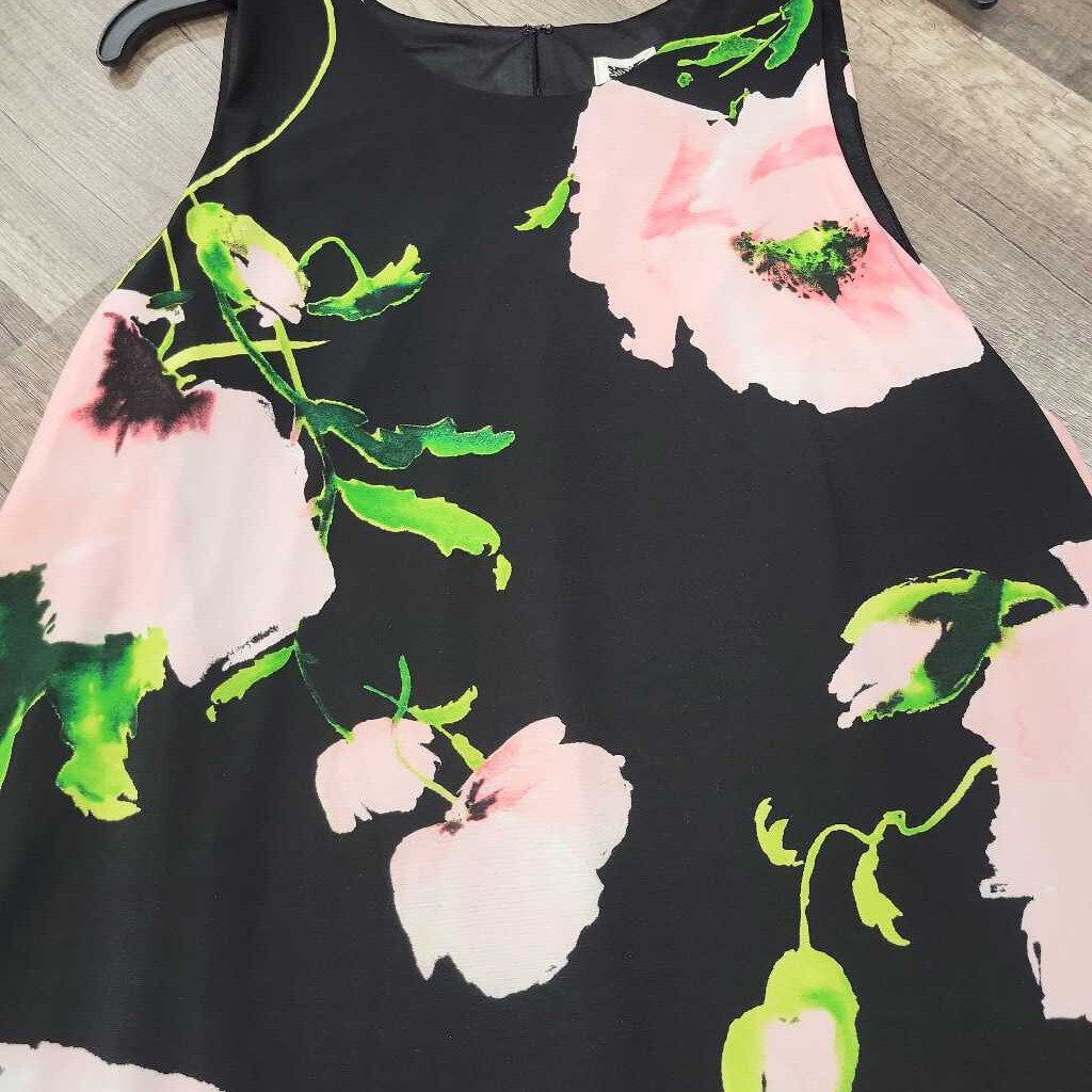Ann Klein Floral Print SL Dress