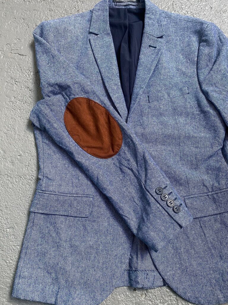 Slim Fit Blazer with Elbow Patch