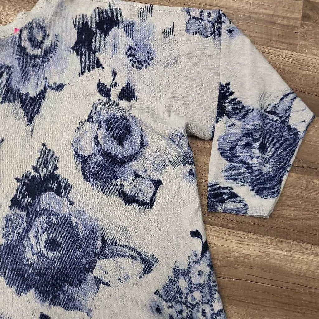 Chicos Knit Floral Print LS