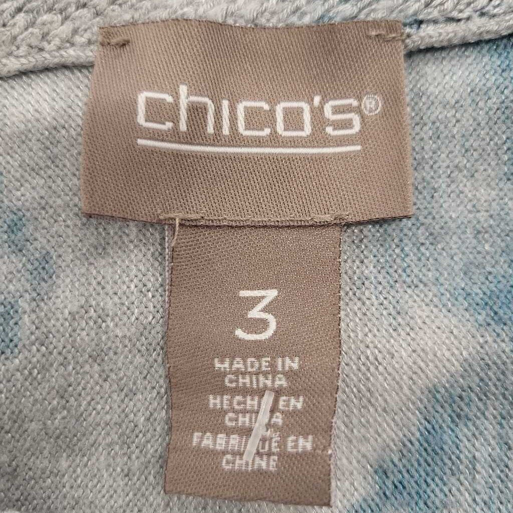 Chicos Knit Floral Print LS