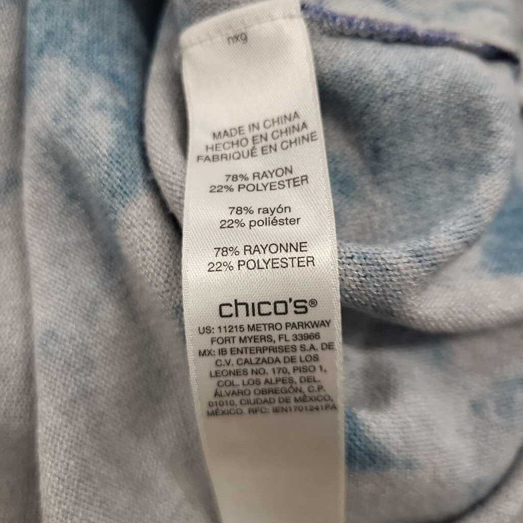 Chicos Knit Floral Print LS