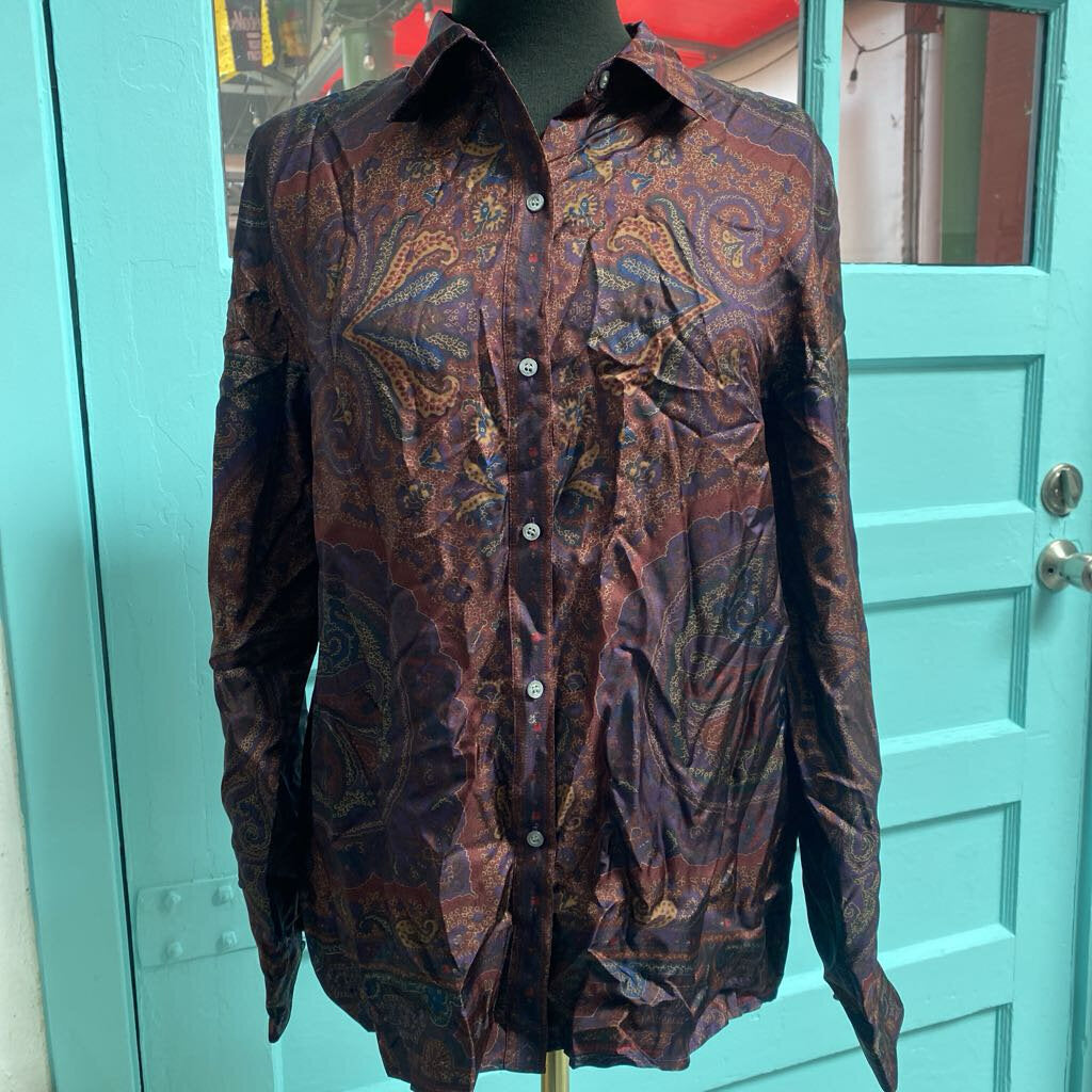 Paisley Silk LS button down