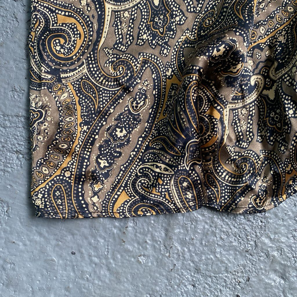 Paisley 100% Silk Maxi Skirt