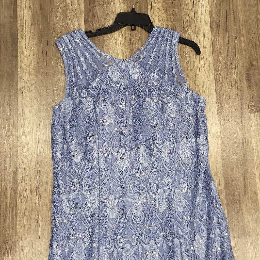 RM Richards Formal Sequin & Lace Gown