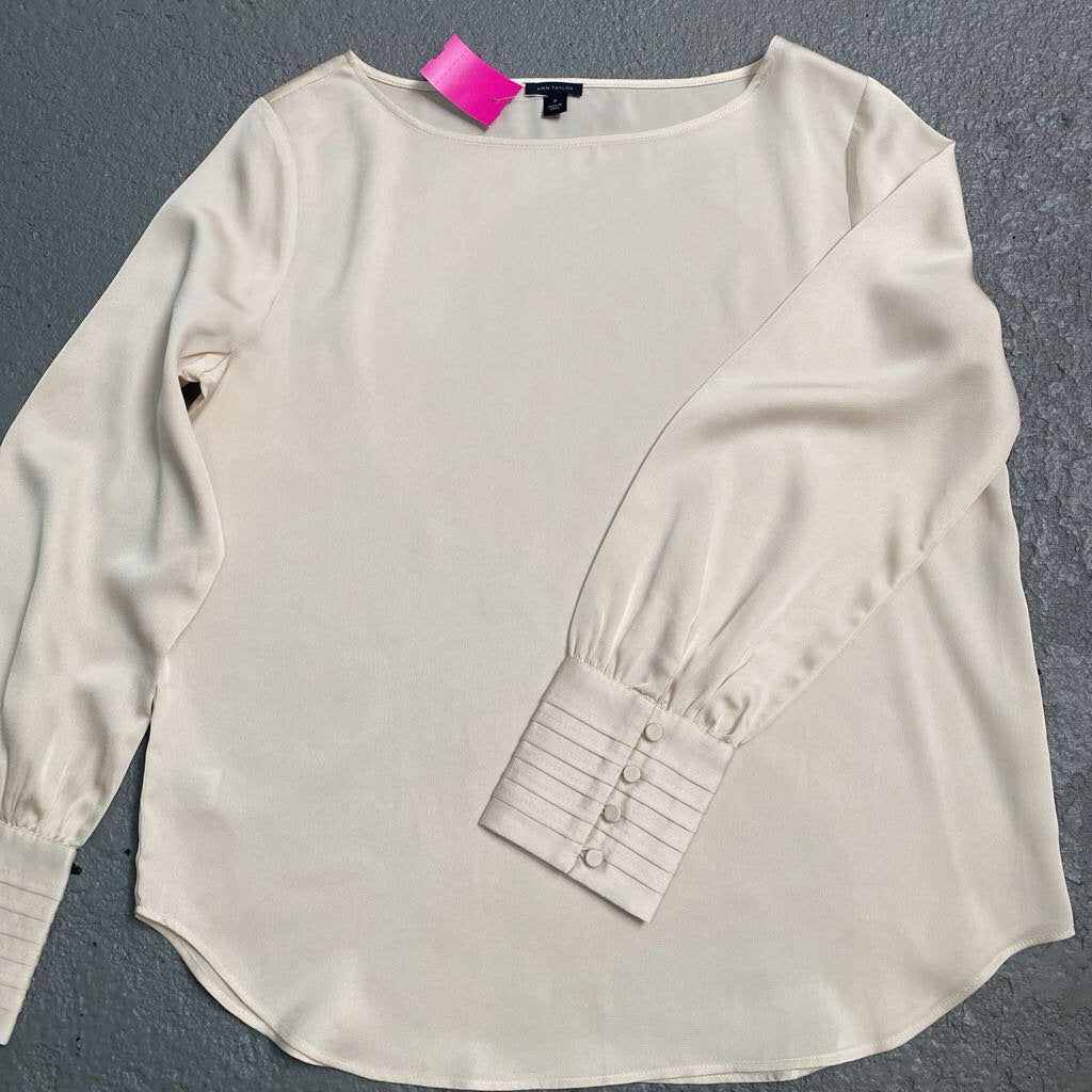 Faux Silk Blouse LS