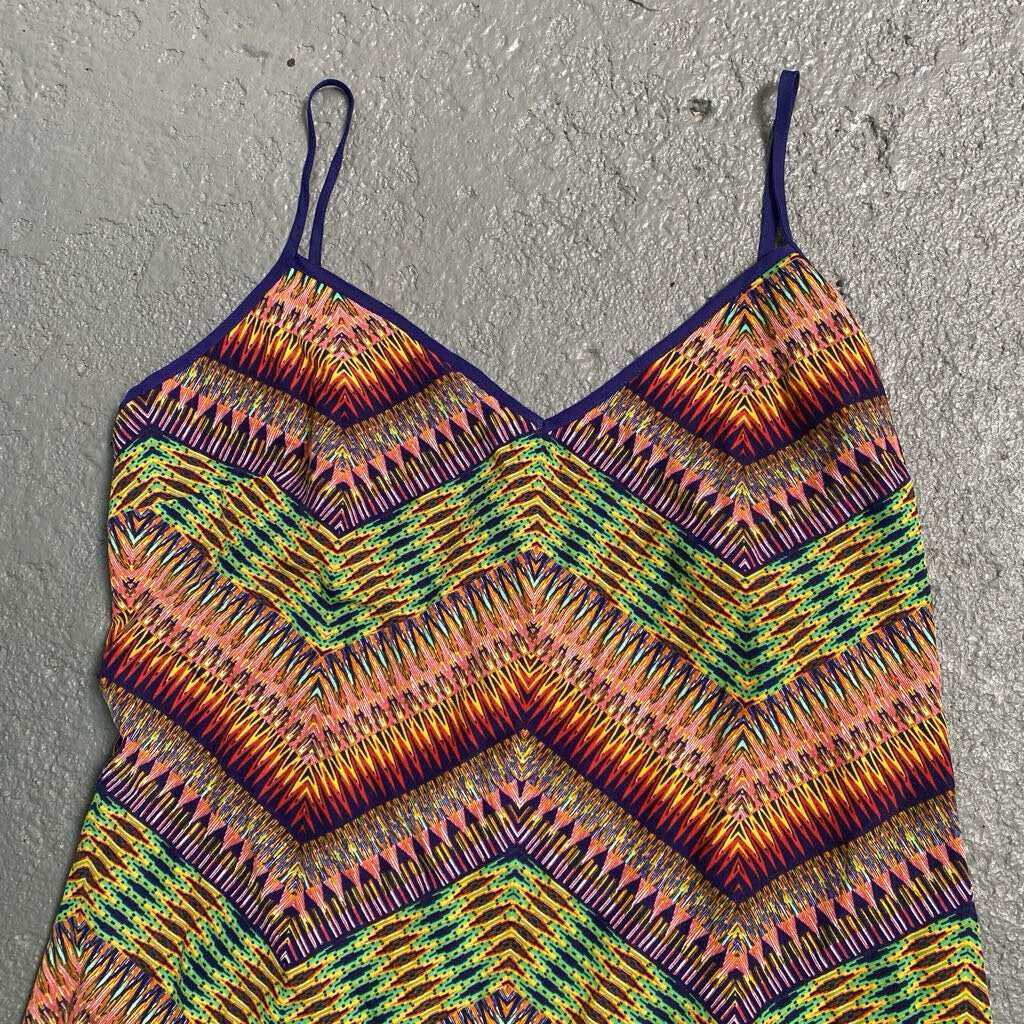 Pattern Maxi Side Slit Dress