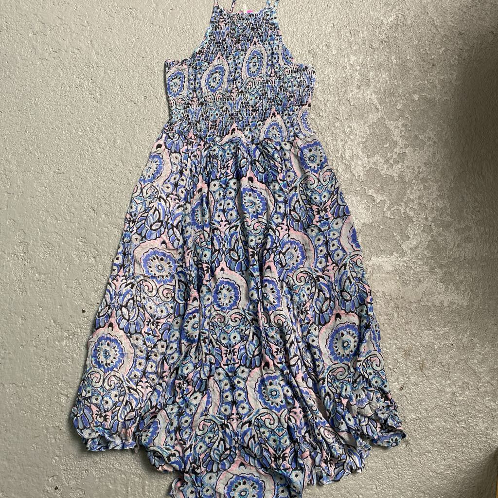 Pattern Shirred Midi