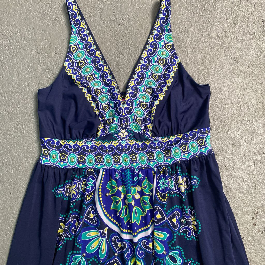 Studded Pattern Maxi Dress