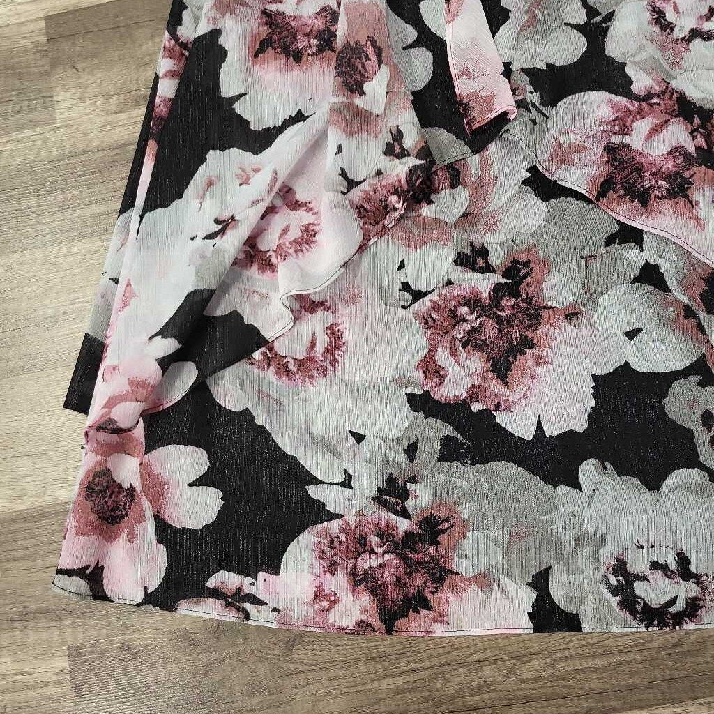 SLNY Floral Print SL Dress