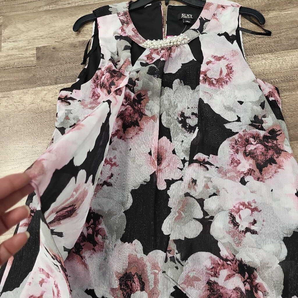 SLNY Floral Print SL Dress