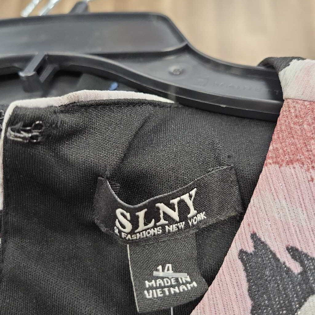 SLNY Floral Print SL Dress