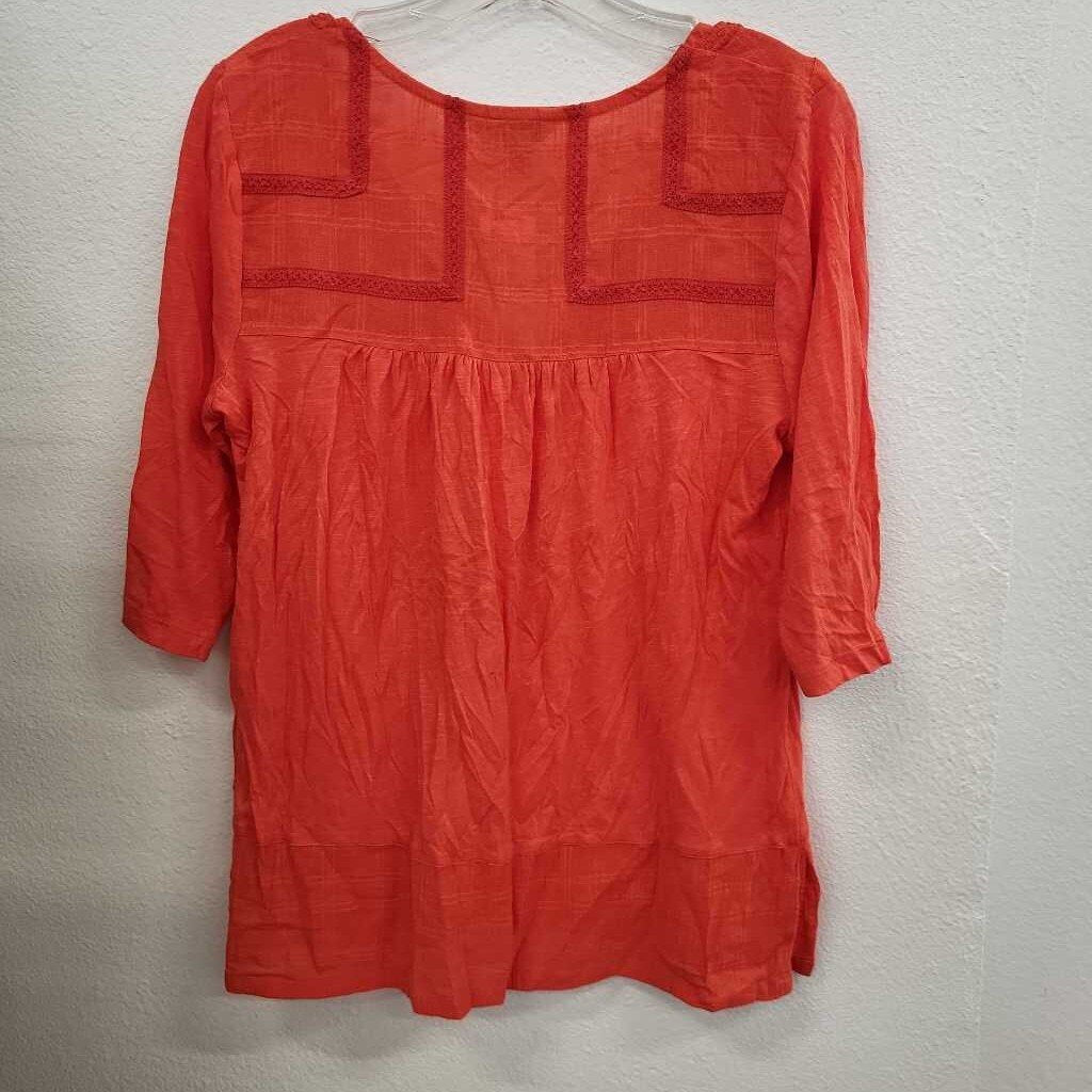 Lucky Brand 3/4 Slv Blouse