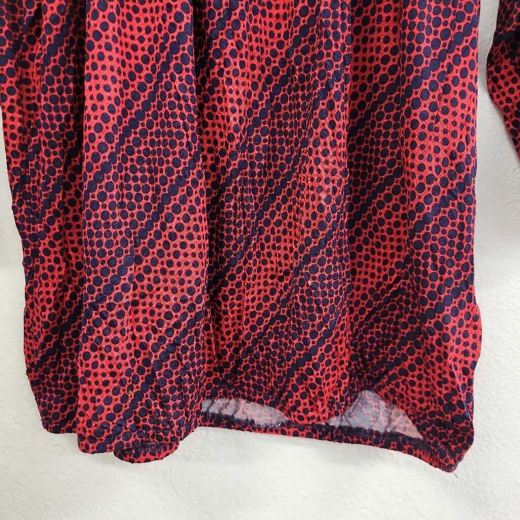 Michael Kors 3/4 Slv Pattern Print Top