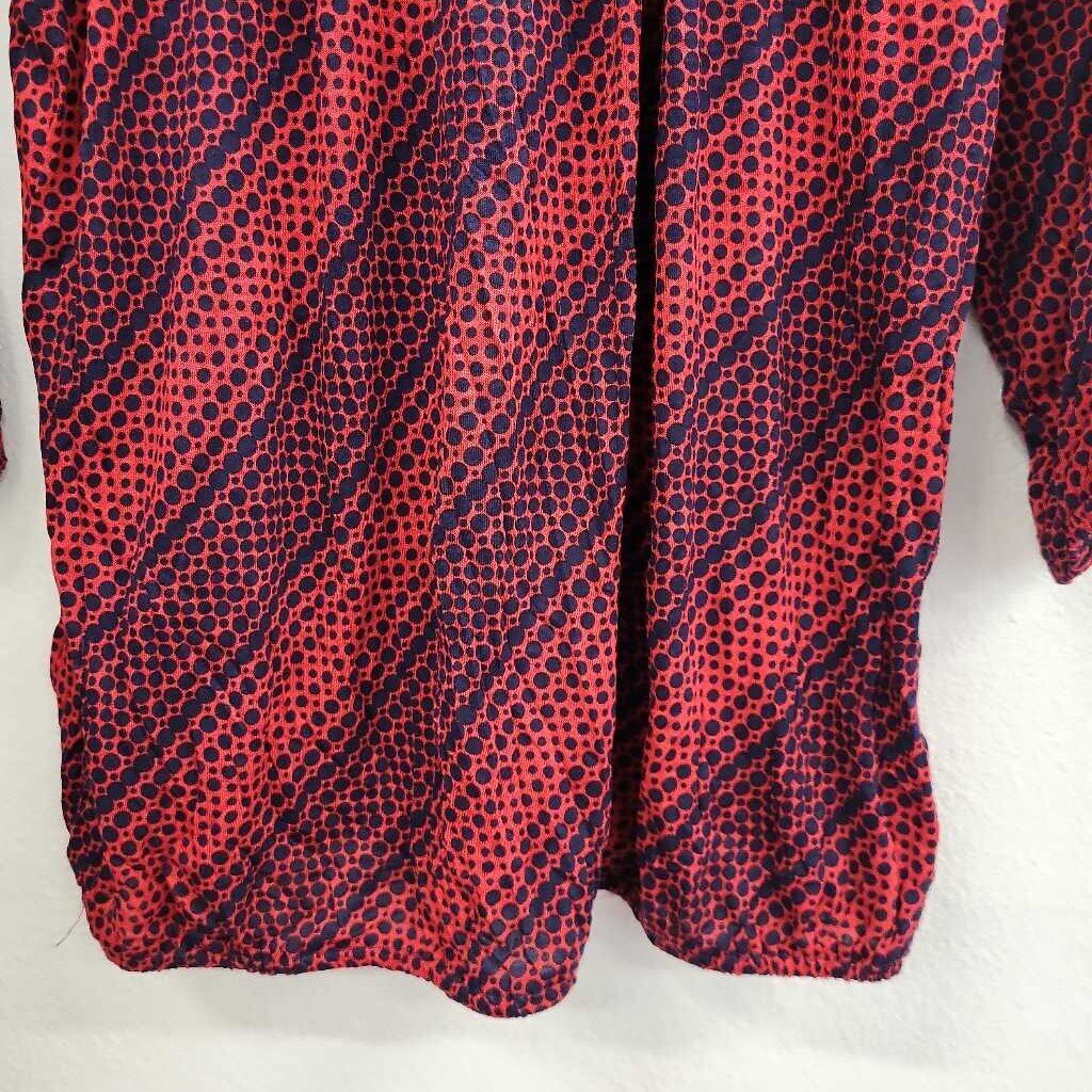 Michael Kors 3/4 Slv Pattern Print Top