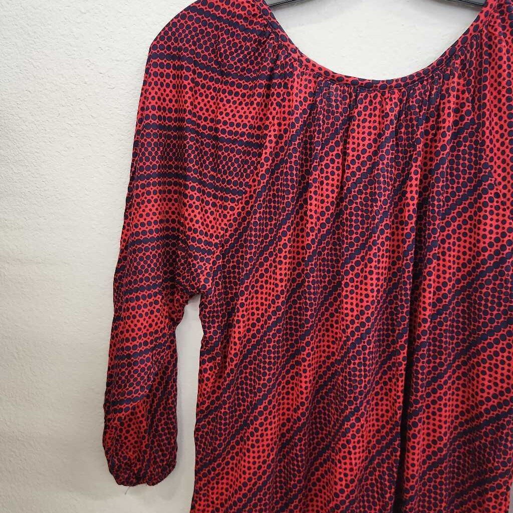 Michael Kors 3/4 Slv Pattern Print Top