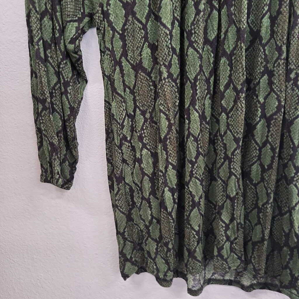 Michael Kors 3/4 Slv Animal Print Top