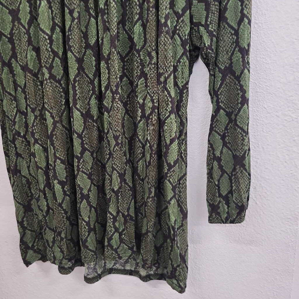 Michael Kors 3/4 Slv Animal Print Top