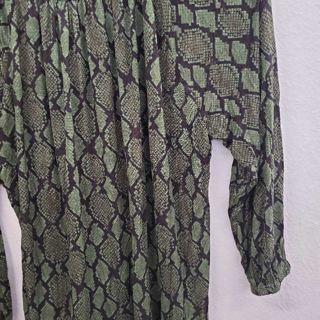 Michael Kors 3/4 Slv Animal Print Top
