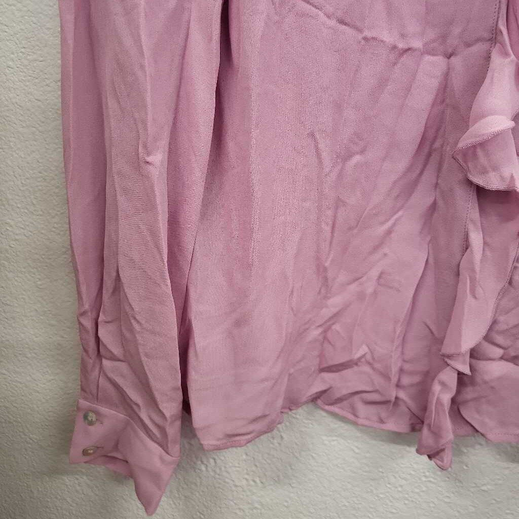 Kasper & Company LS Front Ruffle Top