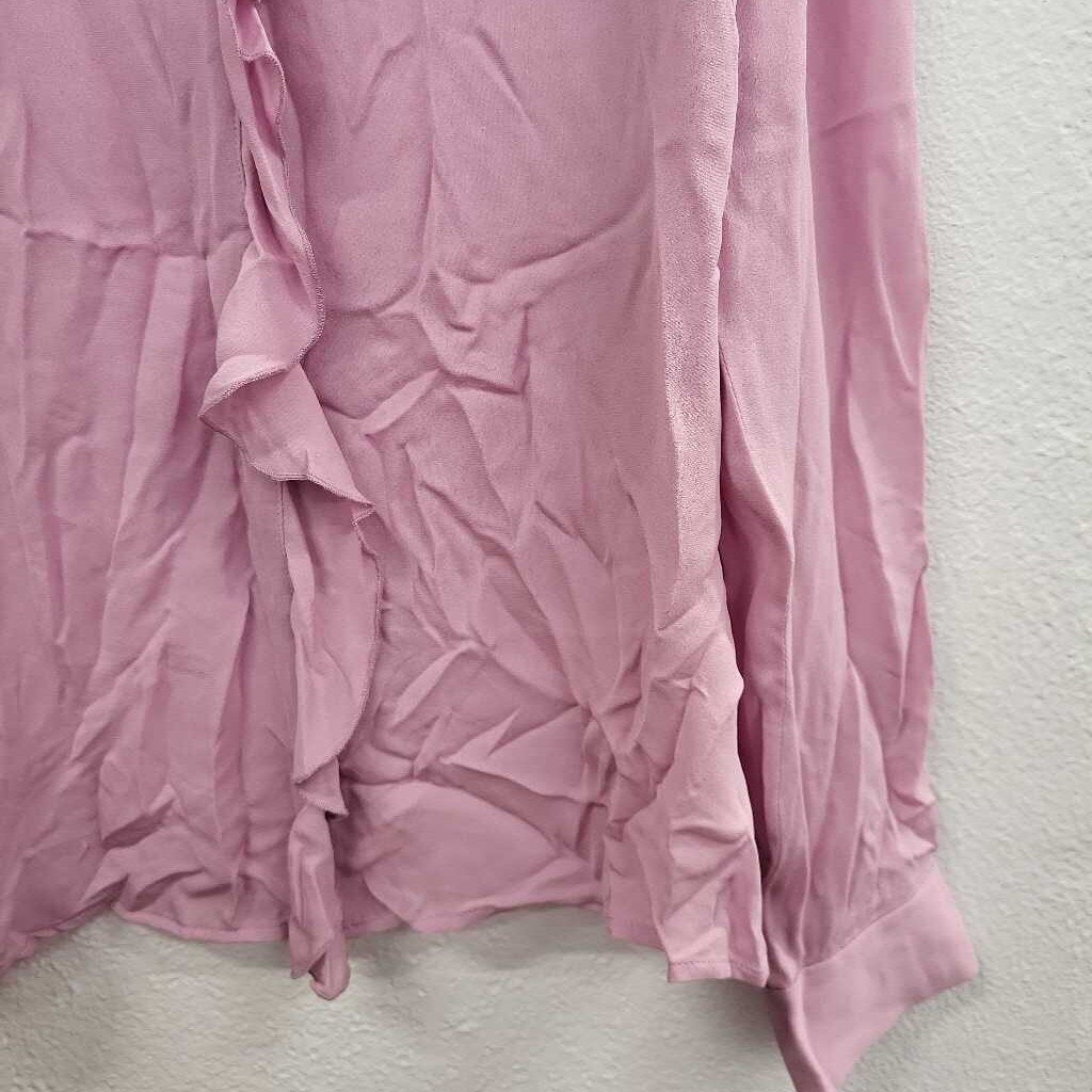 Kasper & Company LS Front Ruffle Top