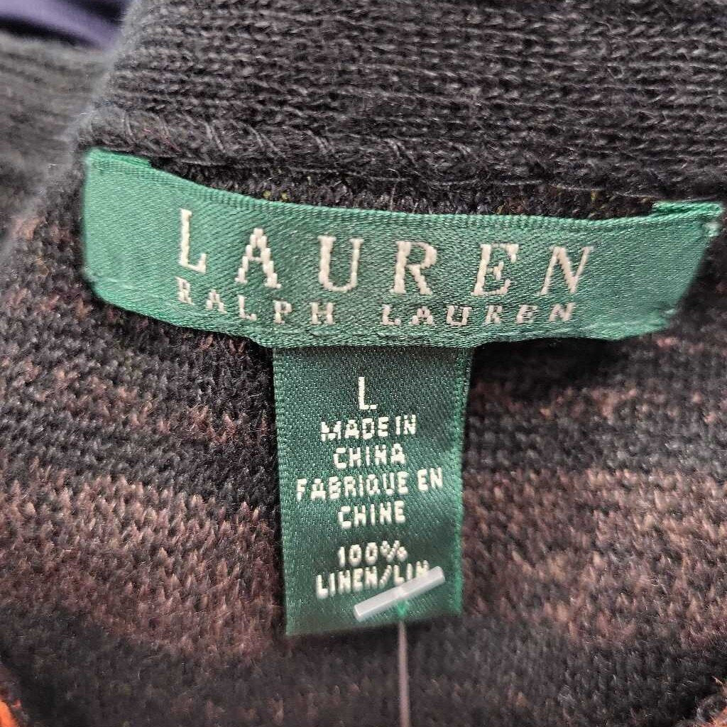 Lauren Ralph Lauren Striped 100% Linen Dress