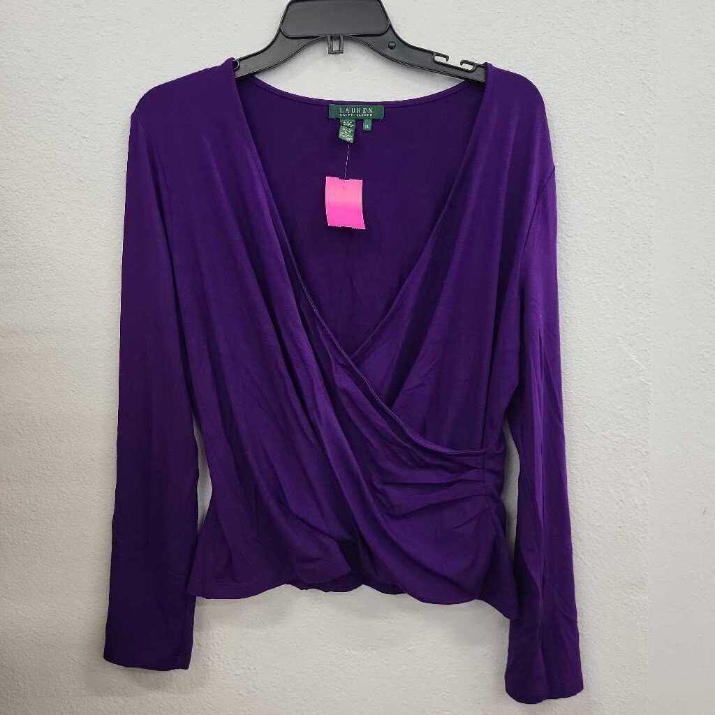 Lauren Ralph Lauren Cross Wrap LS Top