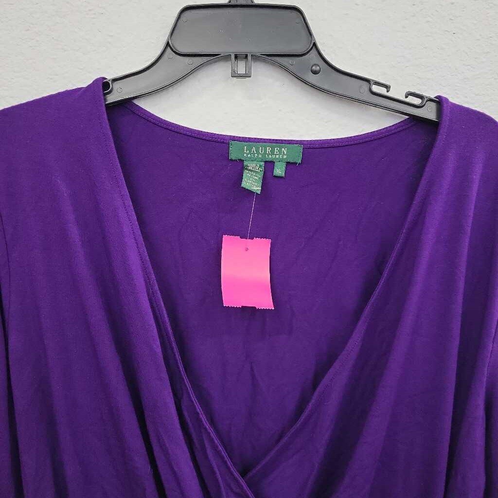 Lauren Ralph Lauren Cross Wrap LS Top