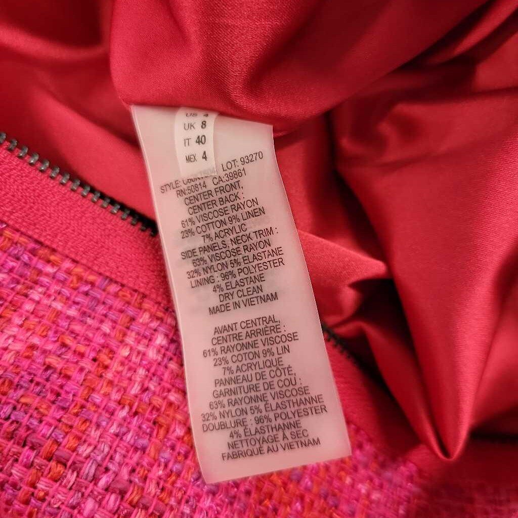 Elie Tahari Front Zipper SL Dress