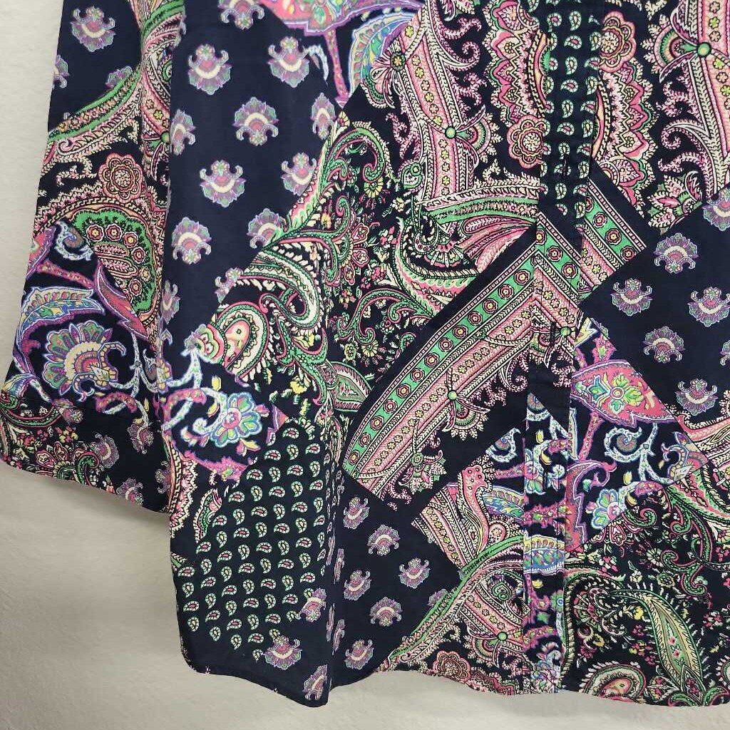 Lauren Ralph Lauren Non Iron Paisley Print LS Top