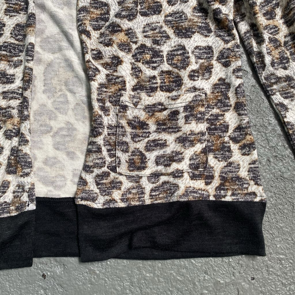 cheetah print cardigan