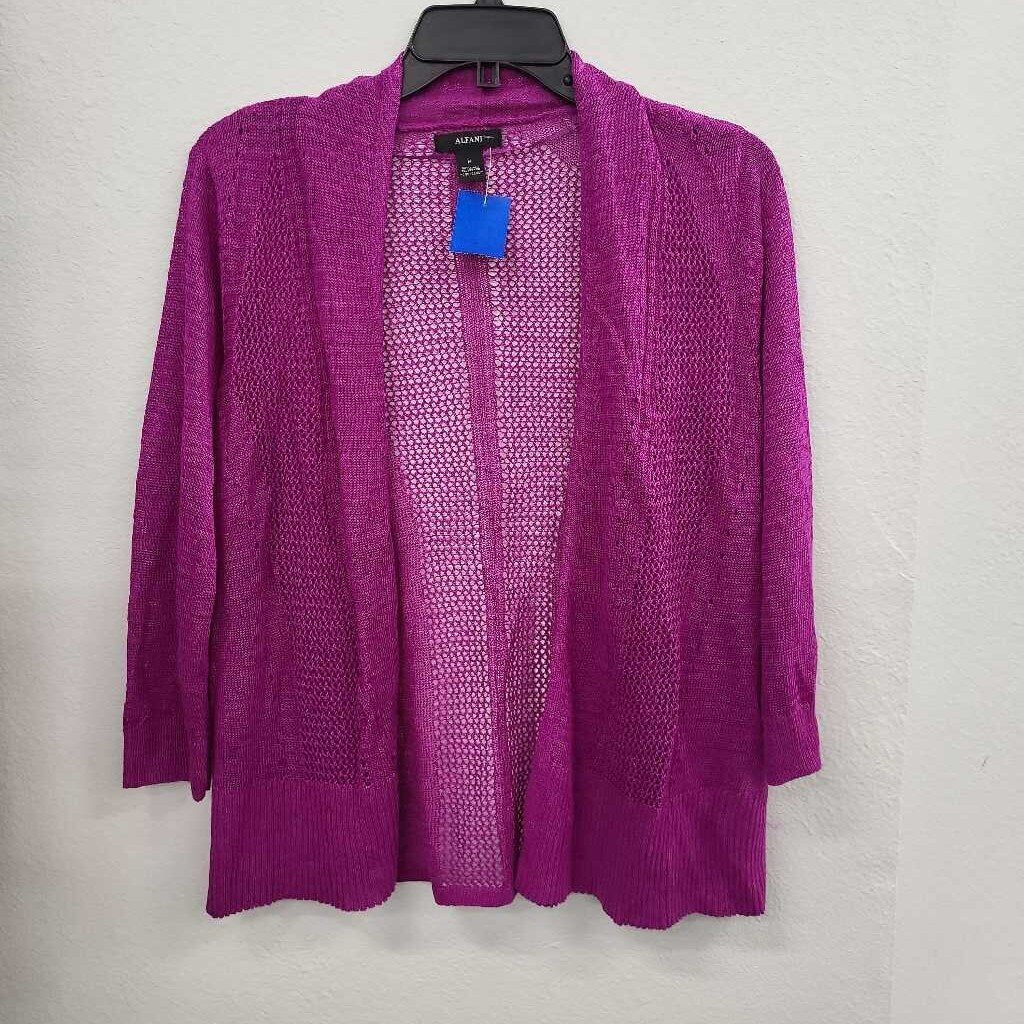Alfani Crochet Open Cardi