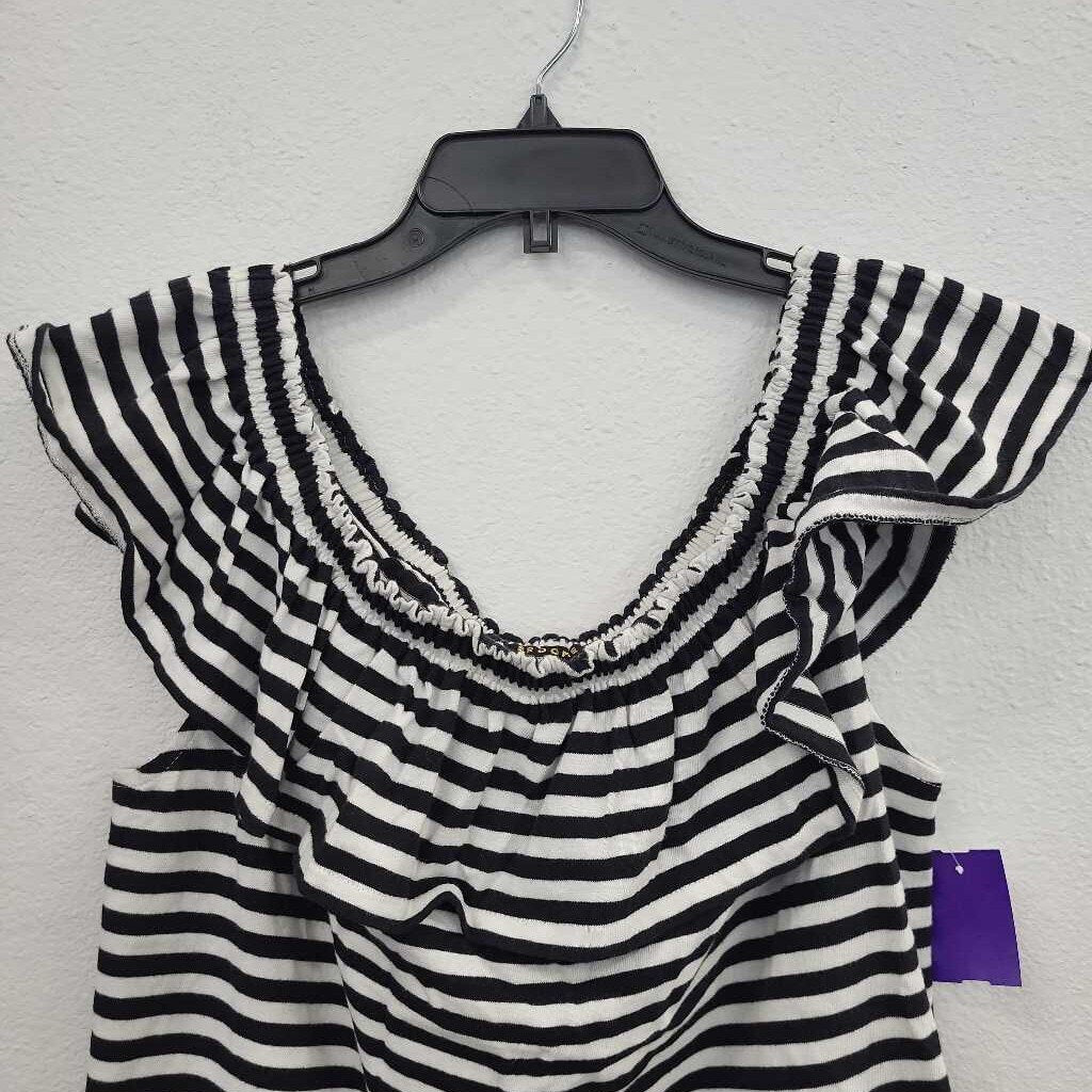 Kate Spade Broome Street Striped Over the Shoulder Top