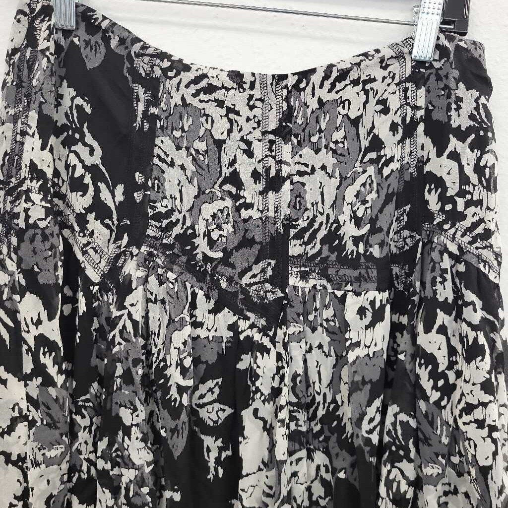 Nine West Floral Silk Skirt