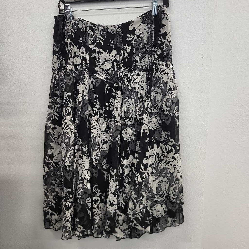 Nine West Floral Silk Skirt