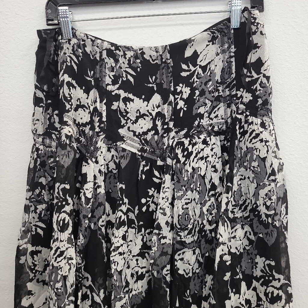 Nine West Floral Silk Skirt