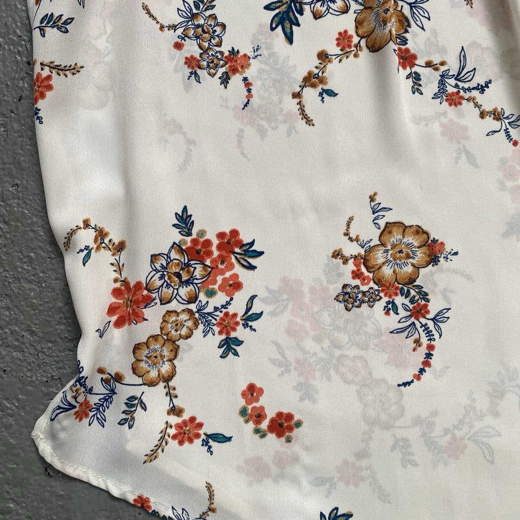 floral pleated sheer SS