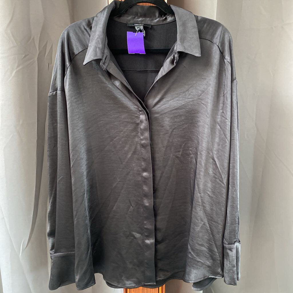 faux satin LS